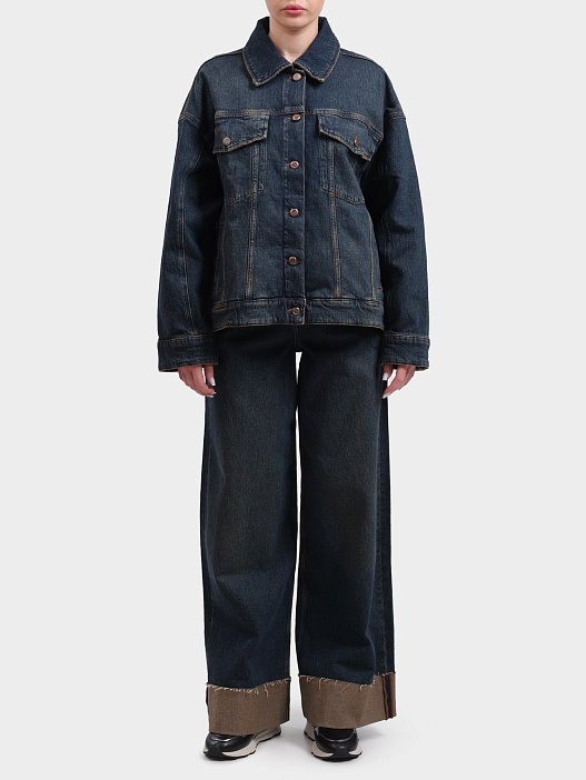 Куртка 1427-1560-02 синяя джинсовая женская — купить в интернет-магазине Verdistore