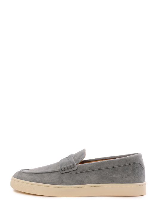 Лоферы Brunello Cucinelli MZUSILN285 C6692 голубые мужские из замши — купить в интернет-магазине Verdistore
