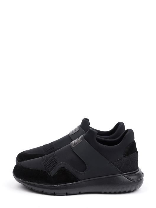 Кроссовки черные тканевые без шнуровки — купить в интернет-магазине Verdistore