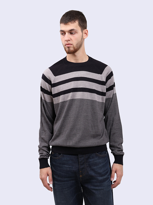 картинка Свитер Armani Exchange 6DZM2K ZMM9Z 25FV полосатый мужской магазин Verdistore являющийся официальным дистрибьютором в России 