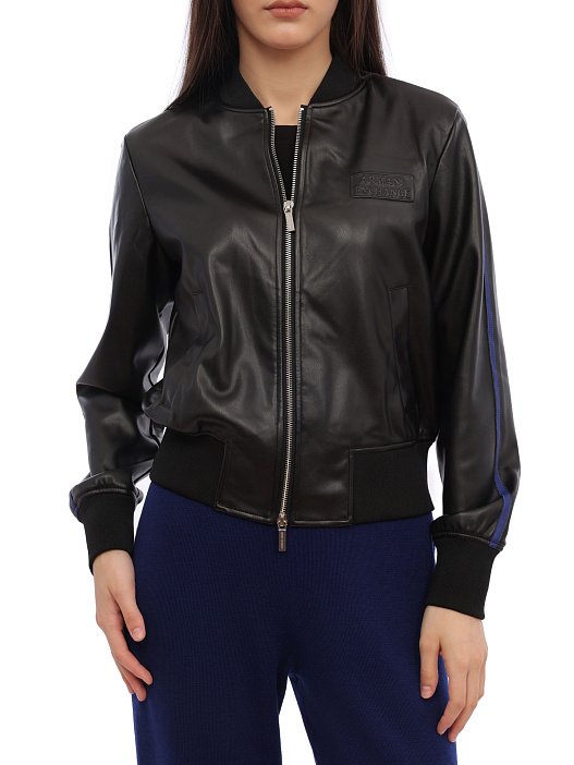 Куртка Armani Exchange 6RYB62 YN8PZ 1200 черная женская из экокожи — купить в интернет-магазине Verdistore