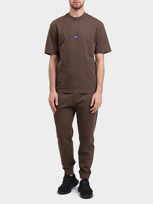 Брюки спортивные HUGO BLUE Napin 10249110 01 50522372 208 коричневые мужские зауженные  — купить в интернет-магазине Verdistore