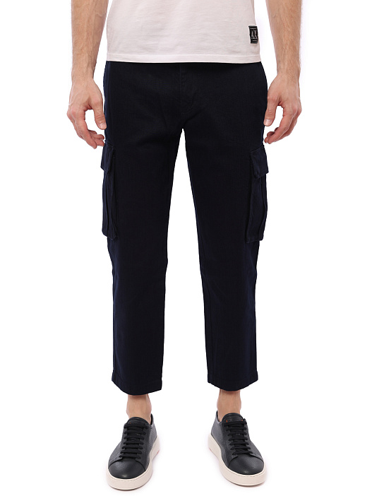 Брюки-карго Armani Exchange 3KZPL6 ZDA8Z 1500 темно-синие мужские из хлопка — купить в интернет-магазине Verdistore