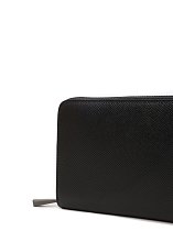 Портмоне кожаное черное с маленьким логотипом VERDI STORE