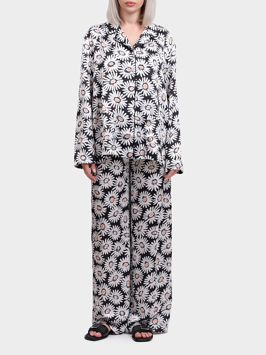 Брюки Hugo 50536958 979 женские с цветочным принтом — купить в интернет-магазине Verdistore