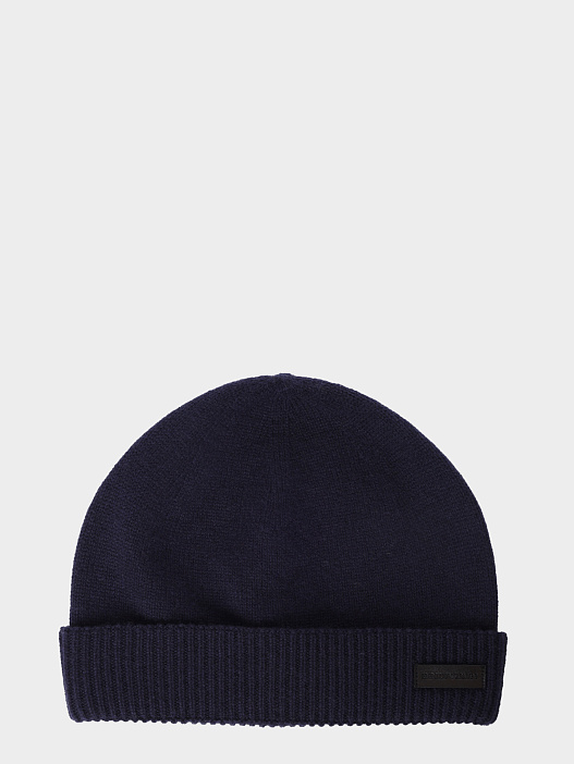 Шапка Emporio Armani EM002697 AF18244 UB109 синяя мужская — купить в интернет-магазине Verdistore