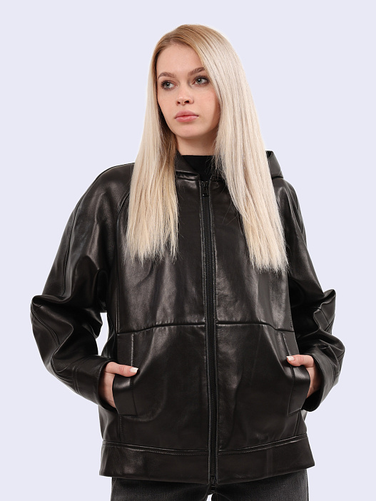 картинка Куртка кожанная MPNGI7949 C101 магазин Verdistore являющийся официальным дистрибьютором в России 