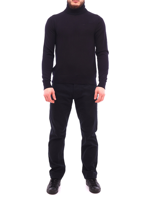 Водолазка Armani Exchange 8NZM3C ZM8AZ 1510 темно-синяя мужская из шерсти — купить в интернет-магазине Verdistore