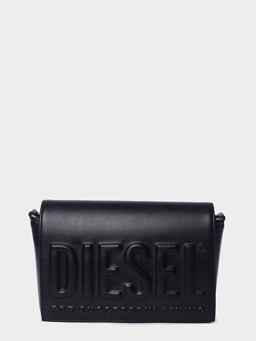Сумка Diesel X10570P5184T8013 черная женская с крупным логотипом — купить в интернет-магазине Verdistore