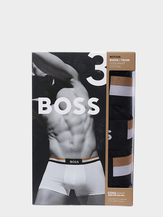 Трусы комплект Boss 50516542 001 черные мужские с логотипом — купить в интернет-магазине Verdistore