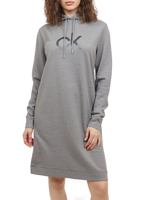 Платье Calvin Klein K20K202646P4A серое женское — купить в интернет-магазине Verdistore