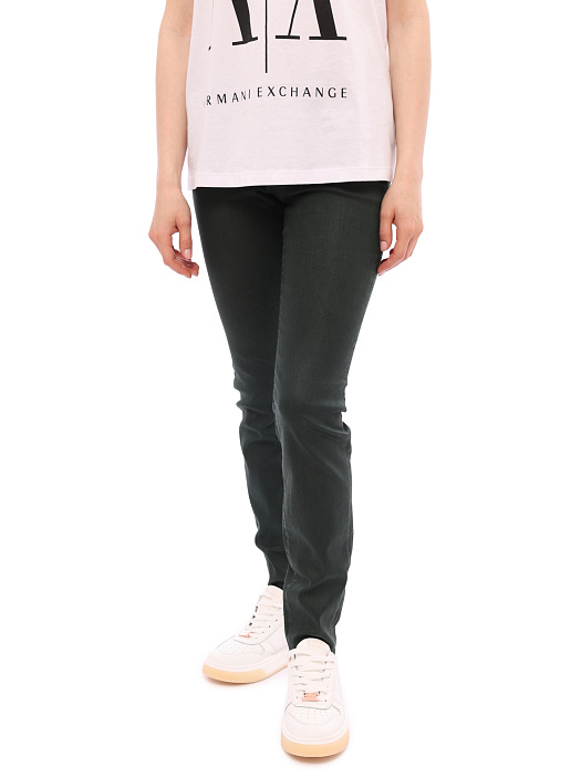 Джинсы Armani Exchange J01 1883 темно-зелёные женские хлопковые — купить в интернет-магазине Verdistore