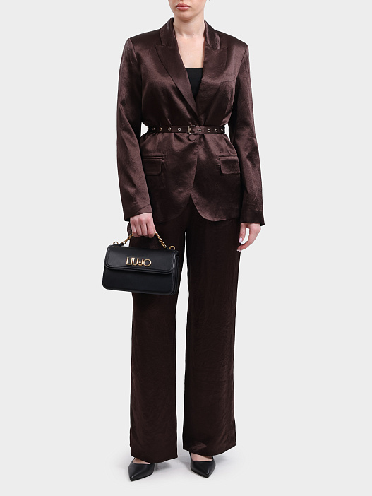 Брюки Liu-Jo BLACK LABEL CA6147 T450A P9576 коричневые женские с разрезами — купить в интернет-магазине Verdistore