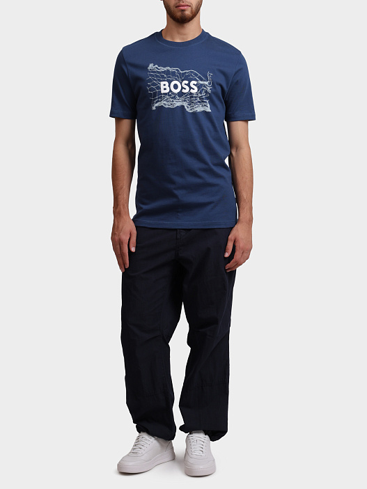 Футболка Boss 50539186 466 хлопковая мужская — купить в интернет-магазине Verdistore