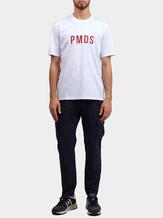 Футболка PMDS TS235 EMBOSSED 010 хлопковая мужская с логотипом — купить в интернет-магазине Verdistore
