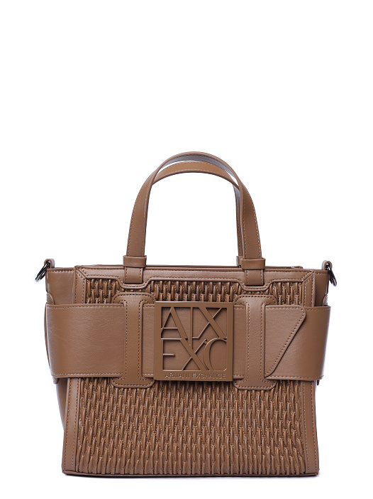 картинка Сумка Armani Exchange 942690 4F798 14949 кэмел женская с пряжкой магазин Verdistore являющийся официальным дистрибьютором в России 