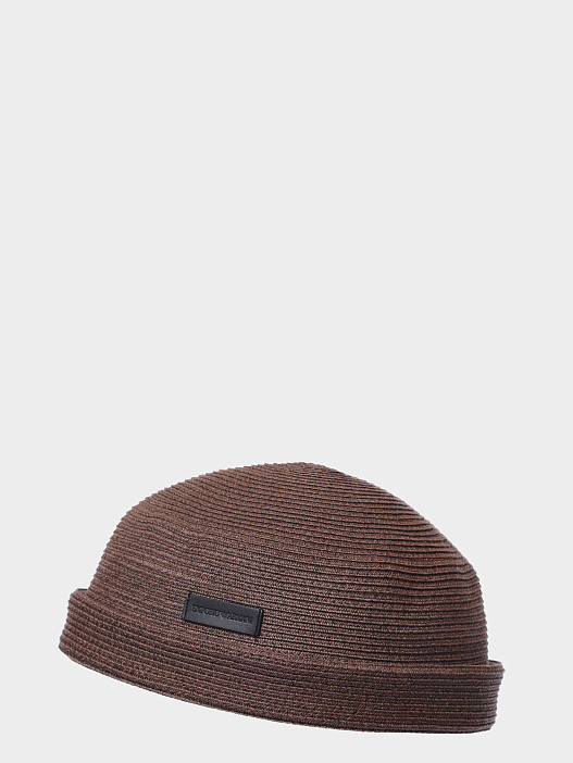 Шапка Emporio Armani EM002107 AF16021 U6200 коричневая мужская — купить в интернет-магазине Verdistore