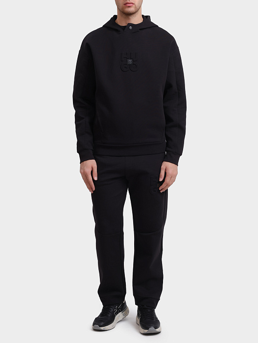 Худи Hugo Debostaco 10267272 мужской черный с капюшоном — купить в интернет-магазине Verdistore