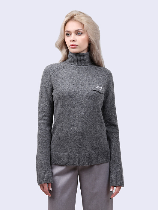 картинка Свитер Liu-Jo WF4363 MA49P 02065 с меланжевым эффектом магазин Verdistore являющийся официальным дистрибьютором в России 