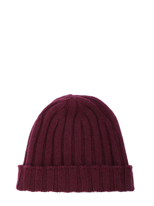Шапка из мягкого кашемира с ребристой текстурой — купить в интернет-магазине Verdistore