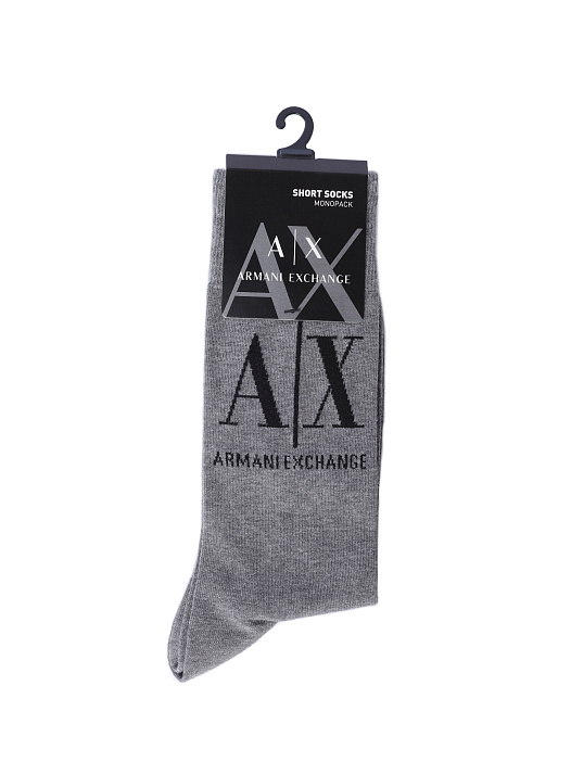 картинка Носки Armani Exchange 953033 CC653 00048 серые мужские  магазин Verdistore являющийся официальным дистрибьютором в России 