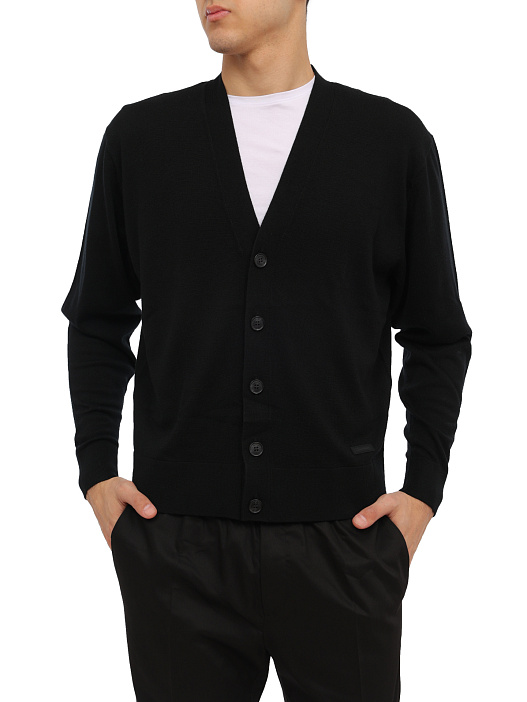 Кардиган Calvin Klein K10K112260 черный мужской — купить в интернет-магазине Verdistore