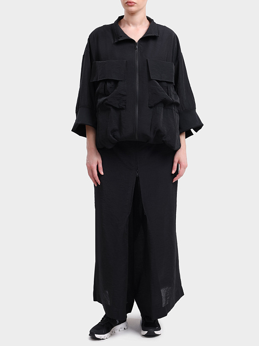 Мастерка Y-3 KH0425 BLACK черная женская с накладными карманами — купить в интернет-магазине Verdistore