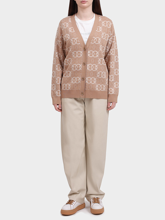 Кардиган Pinko 106042 A2YD C4Z бежевый женский — купить в интернет-магазине Verdistore