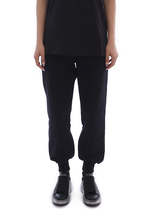 картинка Брюки Alexander McQueen 658545-QZAD5-0520 черные женские магазин Verdistore являющийся официальным дистрибьютором в России 