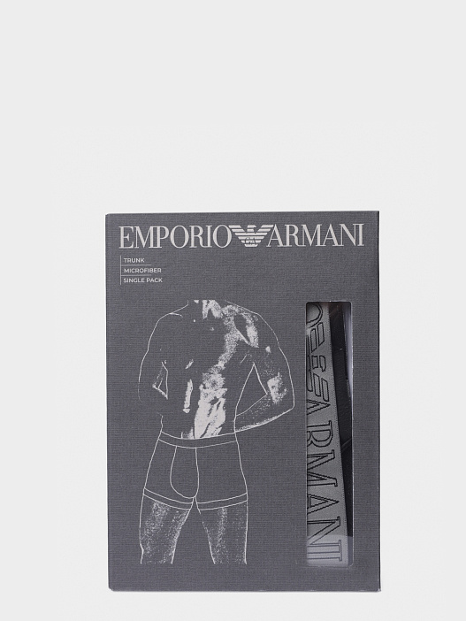Трусы Emporio Armani EM000237 AF19057 U8057 серые мужские с логотипом на поясе — купить в интернет-магазине Verdistore
