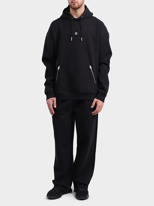 Худи Hugo Dargenhood 10267272 черное мужское — купить в интернет-магазине Verdistore