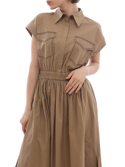 Платье Brunello Cucinelli MH127A4896 C8610 хлопокове женское с поясом — купить в интернет-магазине Verdistore