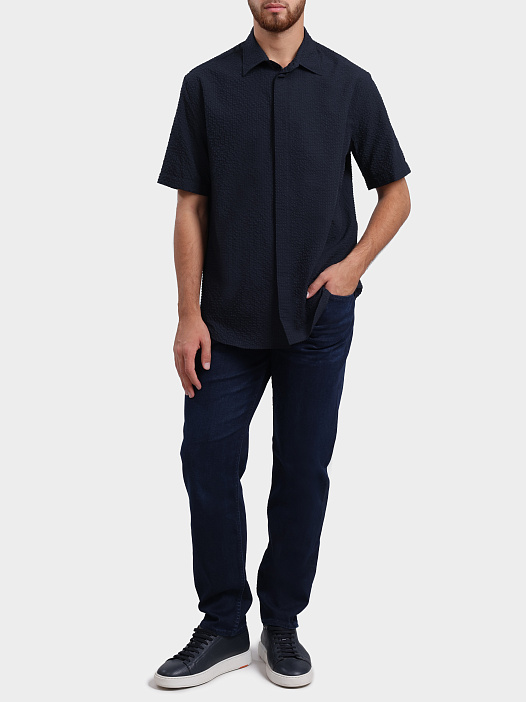 Рубашка Emporio Armani EM005655 TE20392 UB109 фактурная мужская — купить в интернет-магазине Verdistore