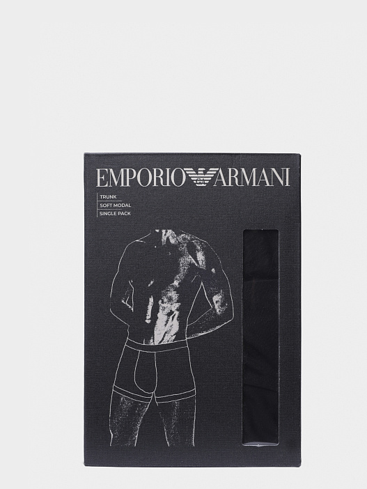 Трусы Emporio Armani EM000231 AF18894 UC001 мужские черные с логотипом на поясе — купить в интернет-магазине Verdistore