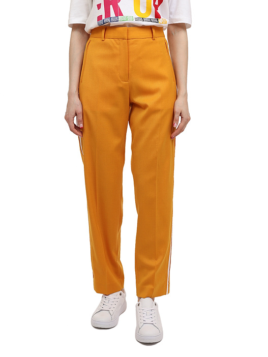 Брюки Calvin Klein K20K200433 желтые женские с лампасами — купить в интернет-магазине Verdistore