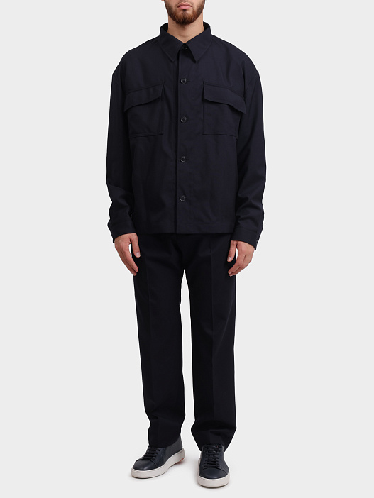 Куртка-рубашка Boss 50545810 404 темно-синяя мужская — купить в интернет-магазине Verdistore