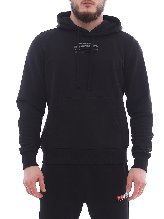 Худи Diesel A038140GRAC 9XX черное мужское — купить в интернет-магазине Verdistore
