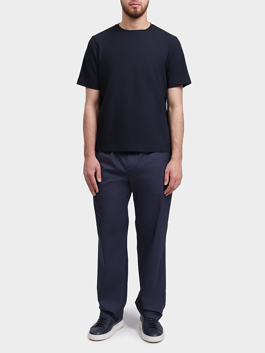 Брюки Alpha Studio AU-5413Q 1001 темно-синие мужские свободного кроя с защипом — купить в интернет-магазине Verdistore