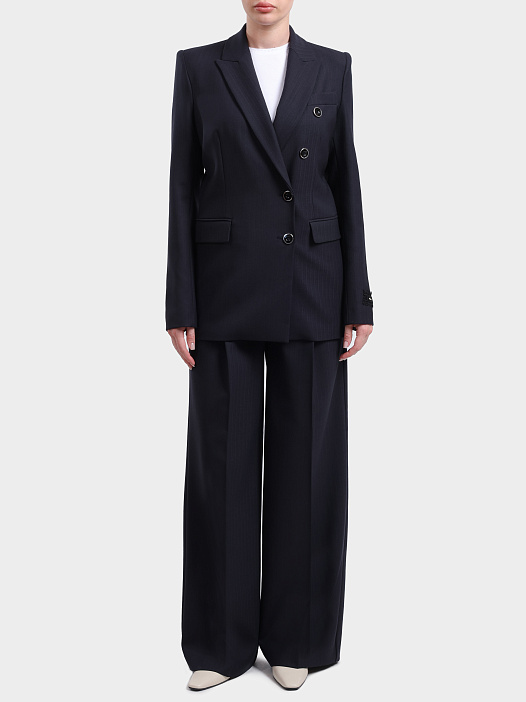 Брюки Pinko 107560 A3IF G03 темно-синие женские на резинке — купить в интернет-магазине Verdistore