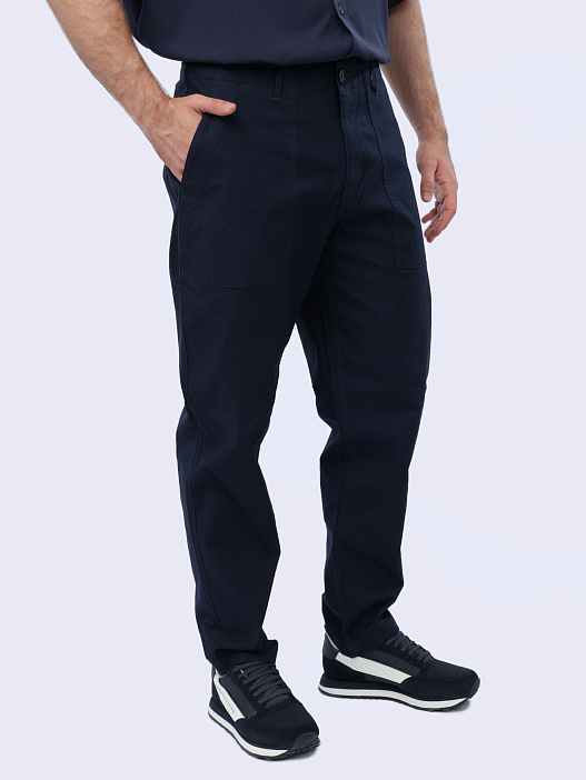 Брюки Armani Exchange 3DZP28 ZN4JZ 15BA темно-синие мужские с накладными карманами — купить в интернет-магазине Verdistore