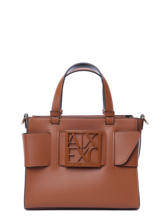 картинка Сумка Armani Exchange 942690 0A874 19755 рыжая женская с пряжкой магазин Verdistore являющийся официальным дистрибьютором в России 