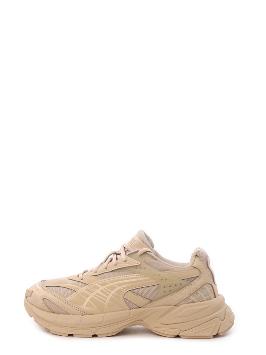 Кроссовки бежевые комбинированные на массивной подошве — купить в интернет-магазине Verdistore
