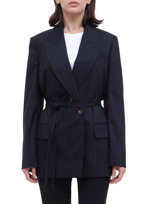 Жакет Brunello Cucinelli MB0252263 C002 шерстяной женский в полоску — купить в интернет-магазине Verdistore