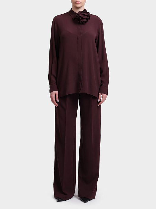 Рубашка MARELLA MLLCALCA 007 бордовая женская — купить в интернет-магазине Verdistore