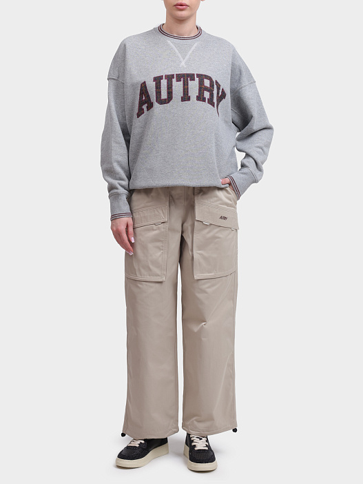 Свитшот Autry SWPW - L9HQ серый женский свободного кроя — купить в интернет-магазине Verdistore