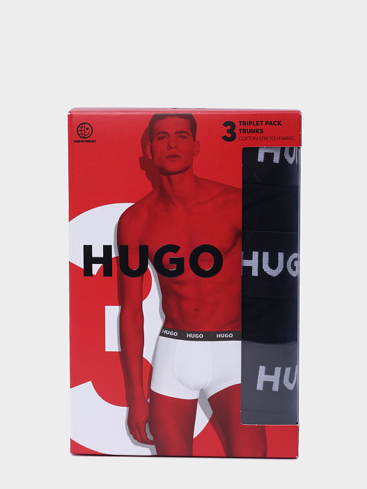 Комплект трусов 3 пары Hugo TRUNK TRIPLET PACK 10241868 01 50469786 001 черные мужские  — купить в интернет-магазине Verdistore