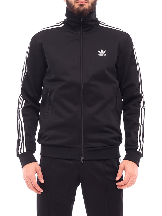 Мастерка Adidas H09112 черная мужская с полосками — купить в интернет-магазине Verdistore
