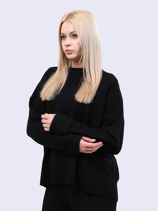 Свитер Alpha Studio AD-8412C 2166 черный женский из кашемира — купить в интернет-магазине Verdistore