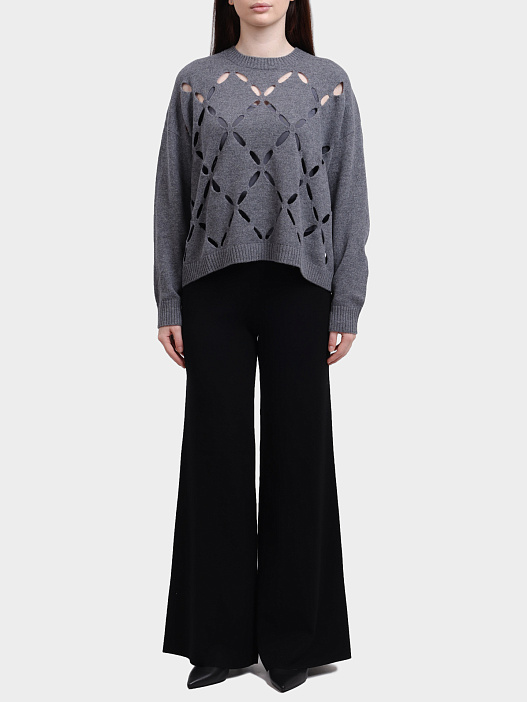 Свитер Liu-Jo MF5039 MS009 02050 серый женский из шерсти — купить в интернет-магазине Verdistore