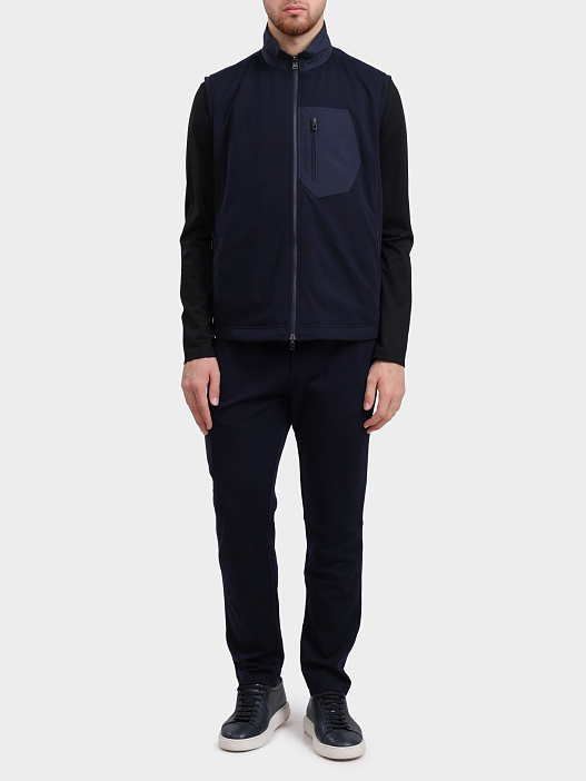 Жилет Sease OV034TJ073 B13 темно-синий мужской с внешним карманом — купить в интернет-магазине Verdistore